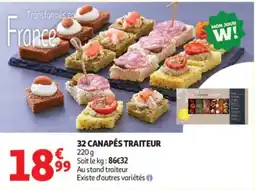 Auchan CANAPÉS TRAITEUR offre