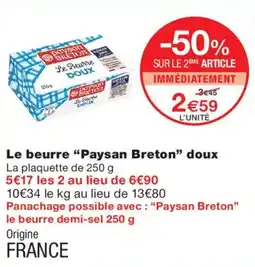 Monop' Paysan Breton Le beurre doux offre