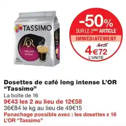 Monop' TASSIMO L'OR offre