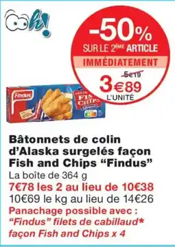 Monop' Findus Bâtonnets de colin d'Alaska offre