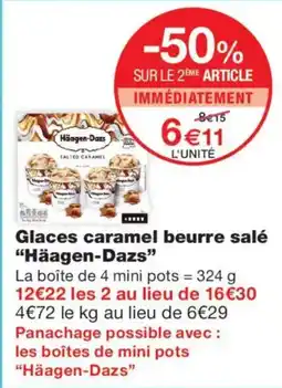 Monop' Häagen-Dazs Glaces caramel beurre salé offre