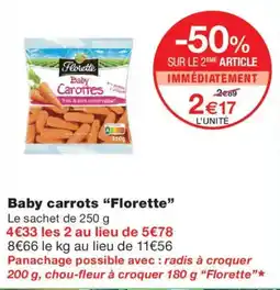 Monop' Florette Baby Carottes offre