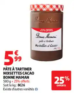 Auchan Bonne Maman Pâte à tartiner noisettes cacao offre