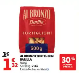 Auchan Barilla AL BRONZO TORTIGLIONI offre