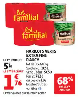 Auchan D'aucy Haricots verts offre