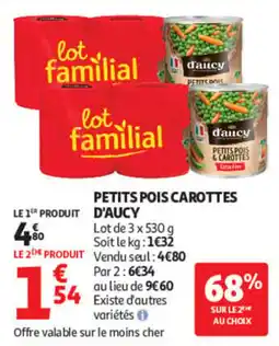 Auchan D'AUCY PETITS POIS CAROTTES offre