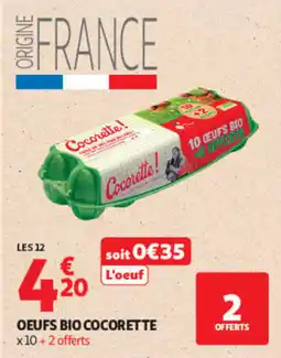 Auchan Cocorette Oeufs bio offre