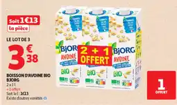 Auchan BJORG BOISSON D'AVOINE BIO offre