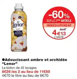 Monop' Lenor Adoucissant ambre et orchidée offre