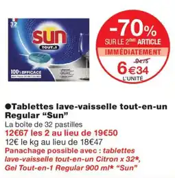 Monop' Sun Tablettes lave-vaisselle tout-en-un Regular offre