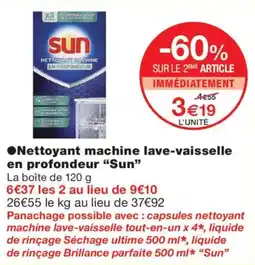 Monop' Sun Nettoyant machine lave-vaisselle en profondeur offre