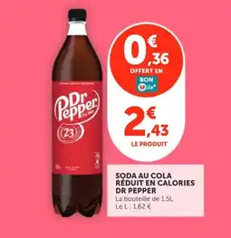 Utile Dr pepper soda au cola réduit en calories offre