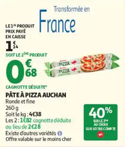 Auchan PÂTE À PIZZA AUCHAN offre