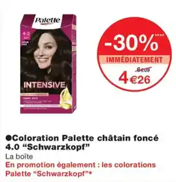 Monop' Palette Coloration Palette châtain foncé 4.0 offre