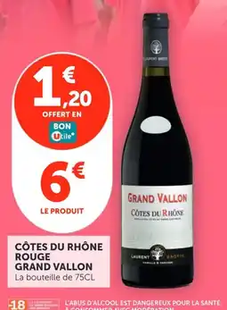 Utile Côtes du rhône rouge grand vallon offre