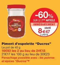 Monop' Ducros Piment d'espelette offre