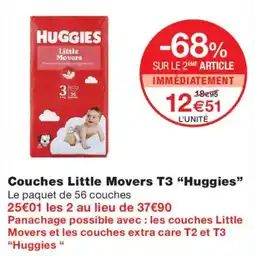Monop' Huggies Couches Little Movers T3 offre
