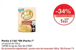 Monop' OH PURÉE! Purée à l'ail offre