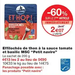 Monop' Petit navire Effilochés de thon offre