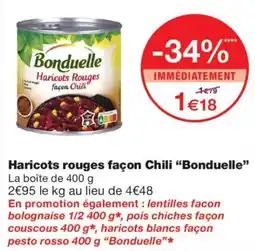 Monop' Bonduelle Haricots Rouges offre