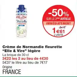Monop' Elle & Vire Crème fleurette offre