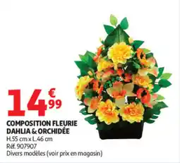 Auchan COMPOSITION FLEURIE DAHLIA & ORCHIDÉE offre