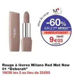 Monop' Milano Red Mat New Rouge à lèvres offre