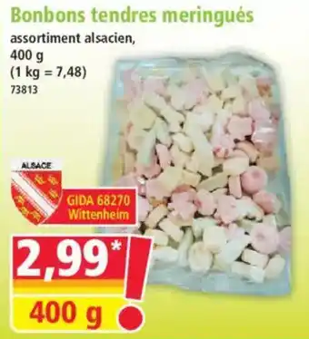 Bonbons tendres meringués