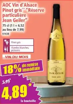 Norma Jean Geiler Pinot gris offre