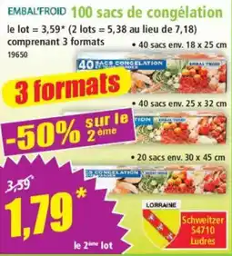 Norma EMBAL'FROID sacs de congélation offre