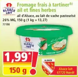Norma ALSACE LAIT Fromage frais à tartiner offre