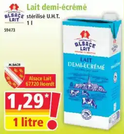 Norma ALSACE LAIT Lait demi-écrémé offre