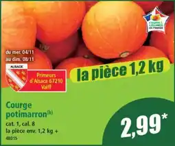 Norma Primeurs d'Alsace Courge potimarron offre
