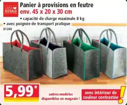 Norma CASA ROYALE Panier à provisions en feutre offre