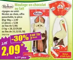 Norma Rohan Moulage en chocolat au lait offre