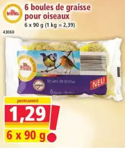 Norma the friends Boules de graisse pour oiseaux offre