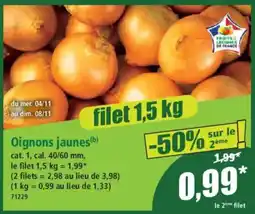 Norma Fruits & Légumes de France Oignons jaunes offre