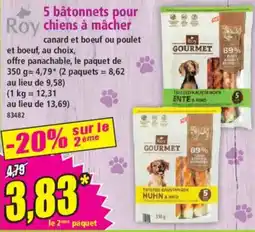Norma Roy GOURMET 5 bâtonnets pour chiens à mâcher offre