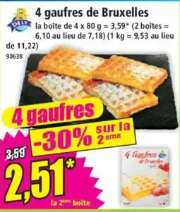 Norma Dely 4 gaufres de Bruxelles offre