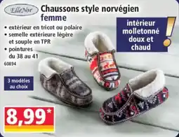 Norma ElleNor Chaussons style norvégien femme offre