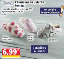 Norma ElleNor Chaussons en peluche femme offre