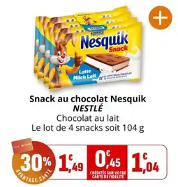 Coccinelle Supermarché Nesquik Snack offre