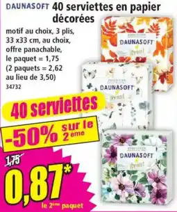 Norma DAUNASOFT serviettes en papier décorées offre