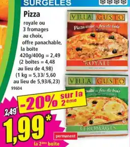 Norma Villa Gusto Pizza offre