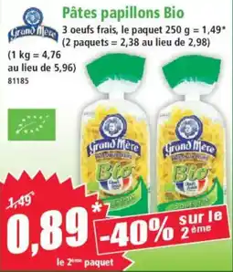 Norma Grand Mere Pâtes papillons Bio offre