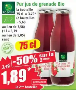 Norma BIO SONNE Pur jus de grenade Bio offre