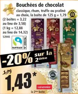 Norma Goldena Bouchées de chocolat offre