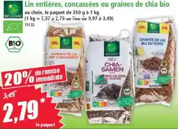 Norma BIO SONNE Lin entières, concassées ou graines de chia offre