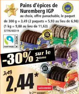 Norma Pains d'épices de Nuremberg IGP offre