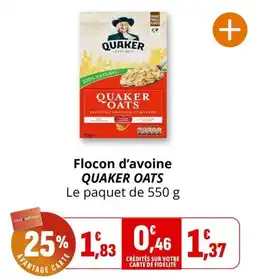 Coccinelle Supermarché QUAKER Flocon d'avoine offre